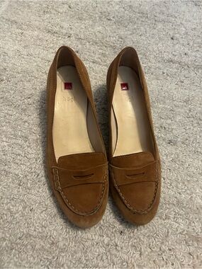 Brown Suede Penny Loafers - Classic Women's Slip-On